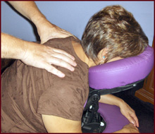 Chair Massage on the job