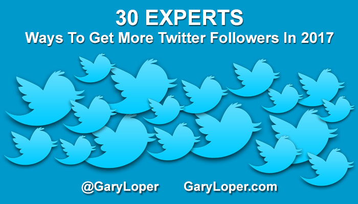 30 Experts Ways To Get More Twitter Followers In 2017